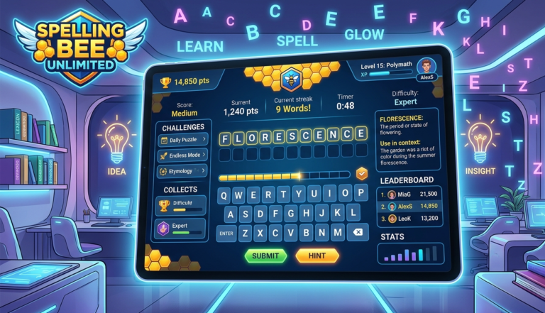 Spelling Bee Unlimited Game: Play, Learn & Improve Skills