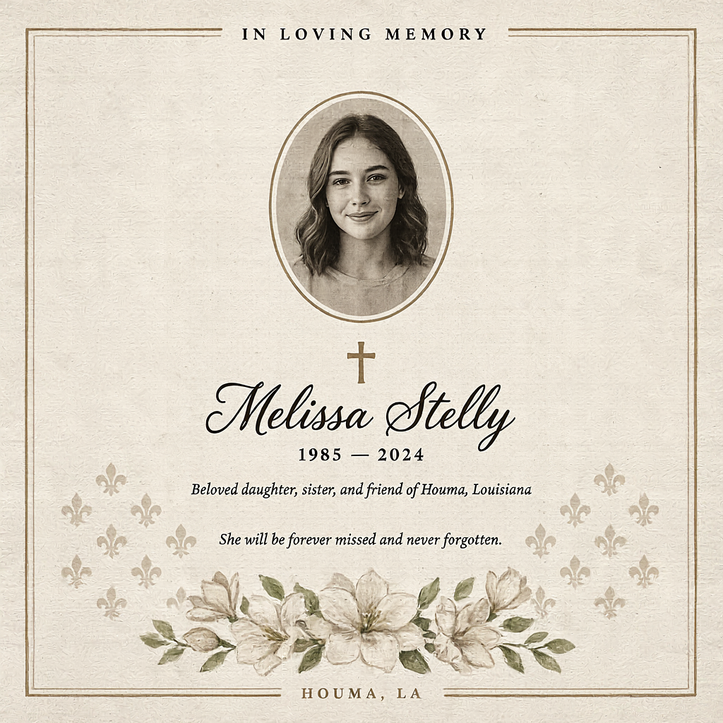 melissa stelly obituary houma la